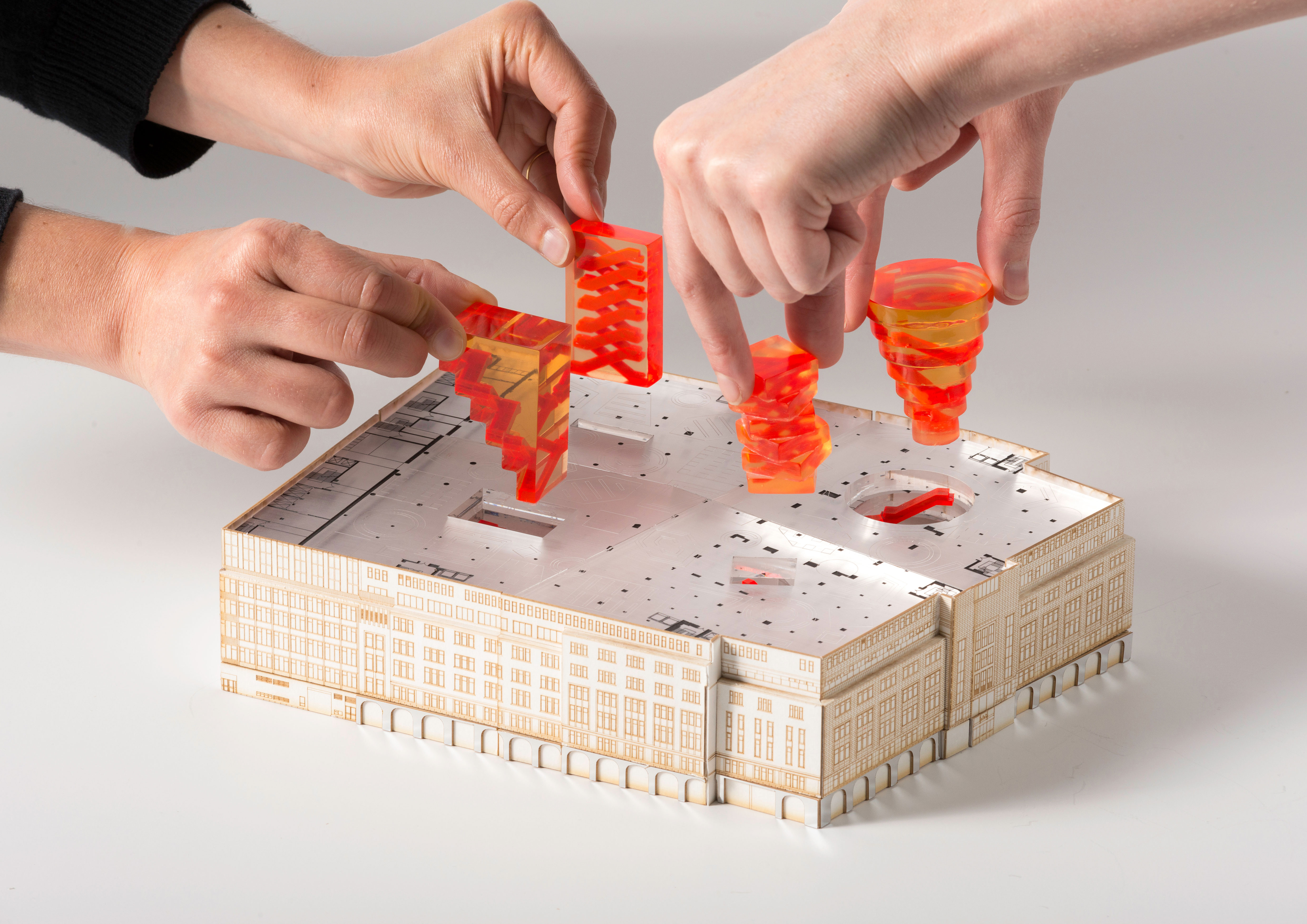 OMA,-Concept-model-of-the-Kaufhaus-des-Westens-(KaDeWe)-renovation